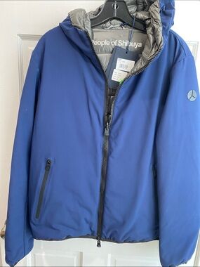 Men's Blue Hooded Puffer Jacket